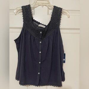 Lucky Brand Dark Gray Tank Top